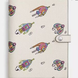 Notebook With Rocket Print